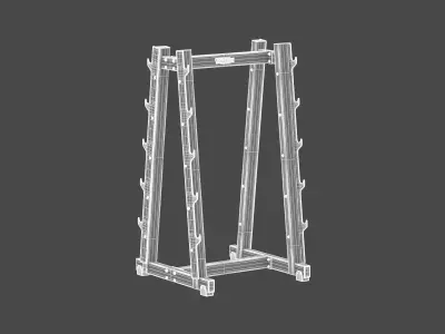 Technogym 10 Place Barbell Rack 3D model