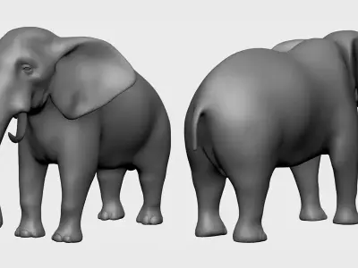3dPrint 16 Wild Animal Collection Free low-poly 3D model