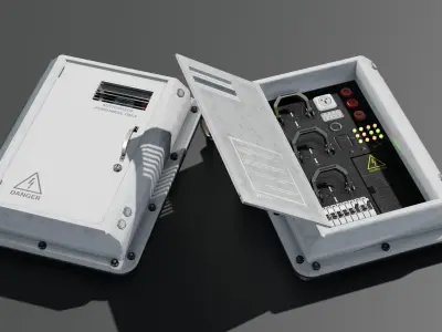 Satellite Antenna part2 Low-poly 3D model