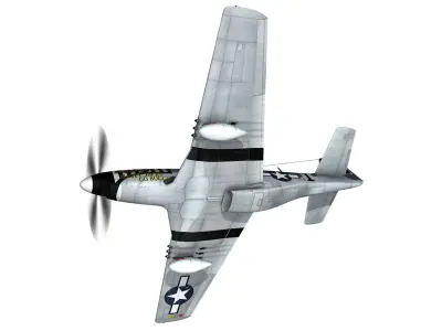 North American P-51D Mustang - Happy Jacks go Buggy 3D model
