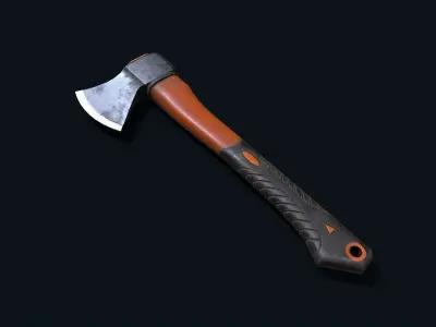 Camping Axe Low-poly 3D model