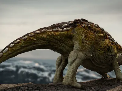 EuropeltaSaurus 3D Rigged model Low-poly 3D model