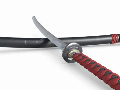 Katana ninja samurai sword 3D model
