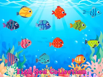 Fish Sea Collection Low-poly 3D model