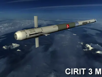 Roketsan Cirit 3 Missile Low-poly 3D model