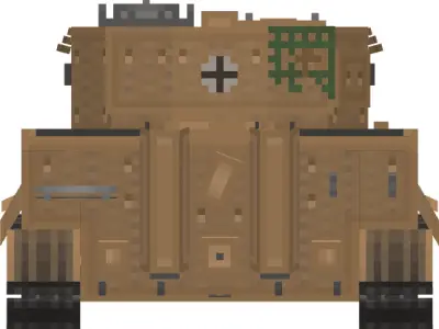 Tiger E Low-poly 3D model