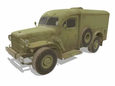 Dodge WC54 Low-poly 3D model