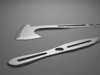 Tactical Smith And Wesson Knives pack Low-poly 3D model