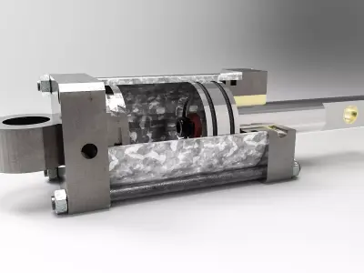 CILINDRO DE SIMPLE EFECTO NEUMATICO Low-poly 3D model