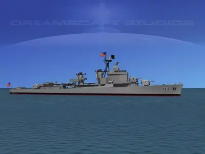 Gearing Class Destroyer DDR-876 USS Rogers 3D model