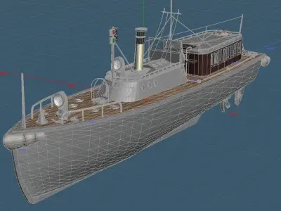 Imperial Japanese Navy 17m Torpedo boats Free 3D model