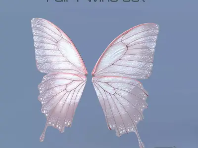 Fairy or Butterfly Wings Set B 3D model
