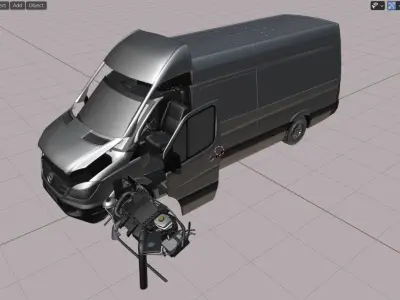 MP Van Solid Extended 2023 Low-poly 3D model
