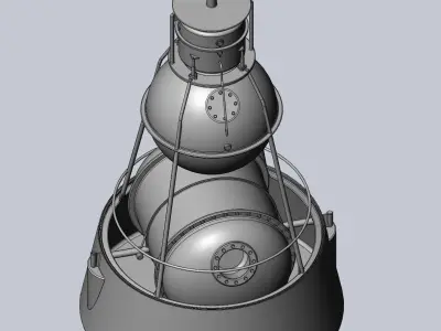 Sputnik 2 Laika Capsule Cutaway And Assembly Printable Model 3D print model