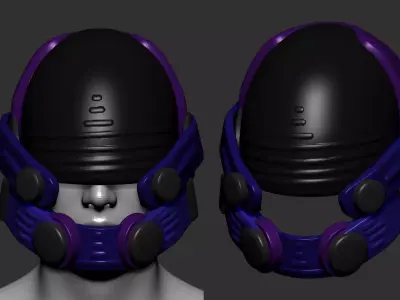 helmet high poly sculpt 3d printable  3D model 183