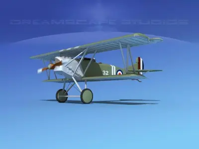 Fokker D-VII V11 RAF 1919 3D model