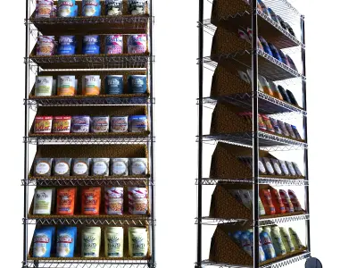 Tall Metal Metro Rack 3D model