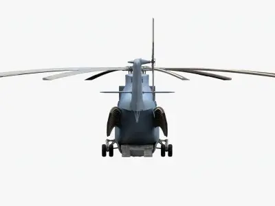 detailed helicopter mi26 Low-poly 3D model