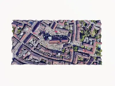 Fribourg Cathedral Low-poly 3D model