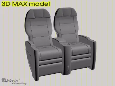 airplane seat of business class 3D model