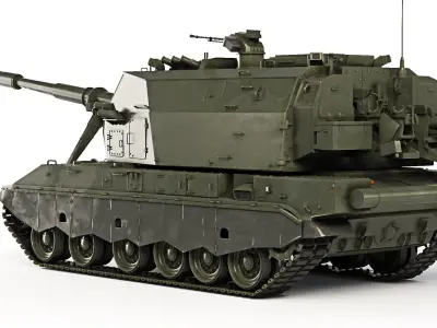 Self-Propelled Howitzer 2S35 Coalition-SV 2015 3D model