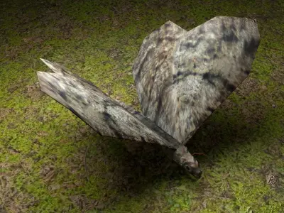 Night Butterfly Animated Low-poly 3D model