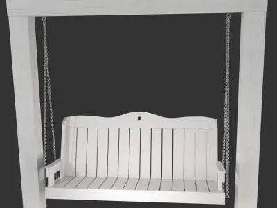 Bench Swing Low-poly 3D model