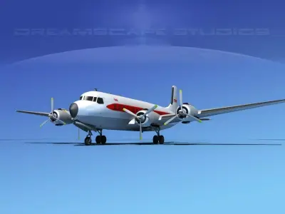 Douglas DC-7B Trans World Airlines 3D model