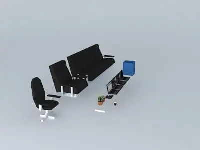 Office prefabs Free 3D model