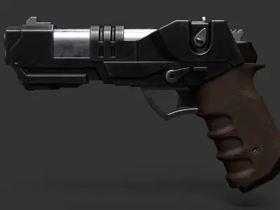 H1-3 Pistol Low-poly 3D model