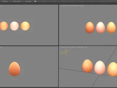 Cartoon eggs Low-poly 3D model