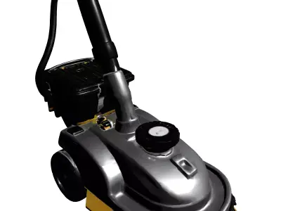 Industrial Floor Scrubber Cleaning Machine Low-poly 3D model