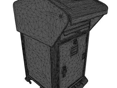 Modern Orange Parcel Locker 3D model