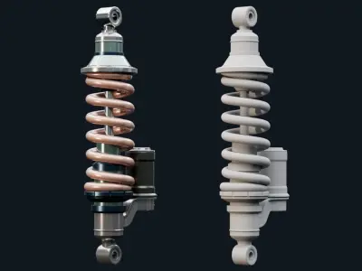 Sport shock absorber Low-poly 3D model
