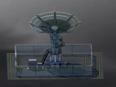 Radio telescope Free low-poly 3D model