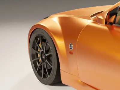 Nissan 350z Japanese Sports Coupe With Interior Model Free 3D model