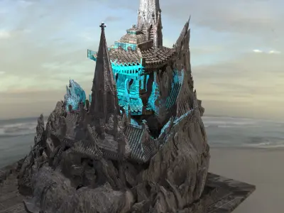 Ancient Tengu Spirit temple 3D model