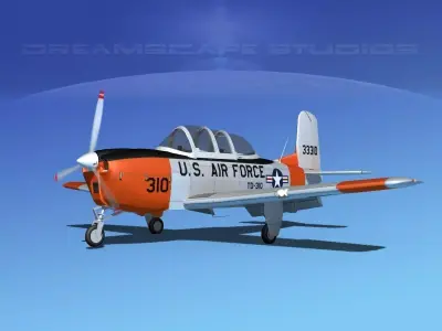 Beechcraft T-34 Mentor V05 USAF 3D model
