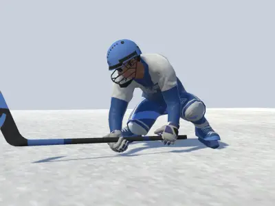 Ice Hockey Actions 3D model