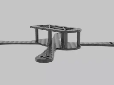 fpv drone frame Low-poly 3D model