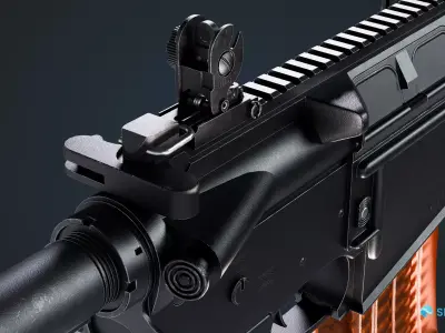 M4A4 CS2 Rifle Low-poly 3D model