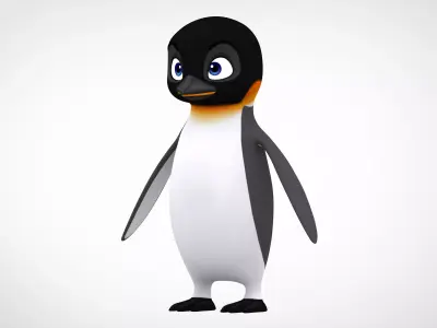 Emperor Penguin Low-poly 3D model