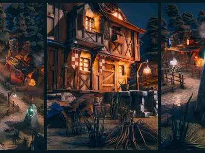 RPG Medieval Kingdom - Unity3D UE4 Low-poly 3D model