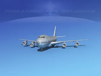 Boeing 747-100 Bare Metal 3D model