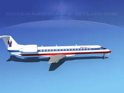 Embraer ERJ-145 American Eagle 3D model