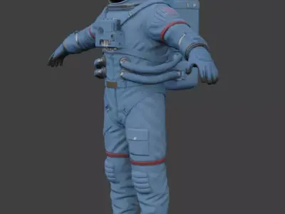 Realistic Astronaut Space Suit 3D model purchase