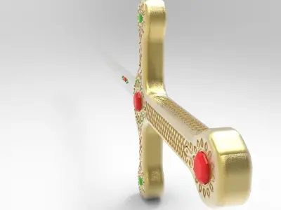 Sword gold Free 3D model