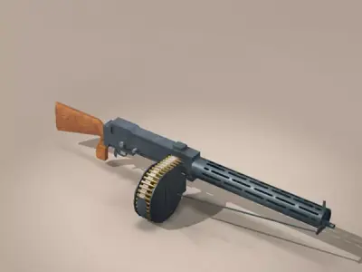 LMG14 machine gun 3D model