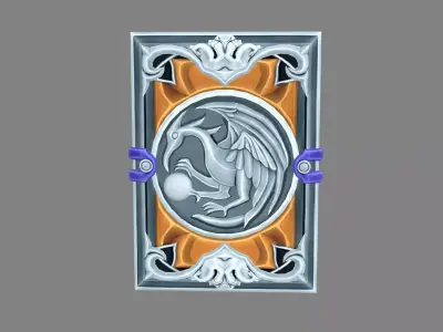 Cartoon Dragon Card Low-poly 3D model