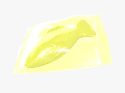 Wrapped Yellow Fish 3D model 3D model